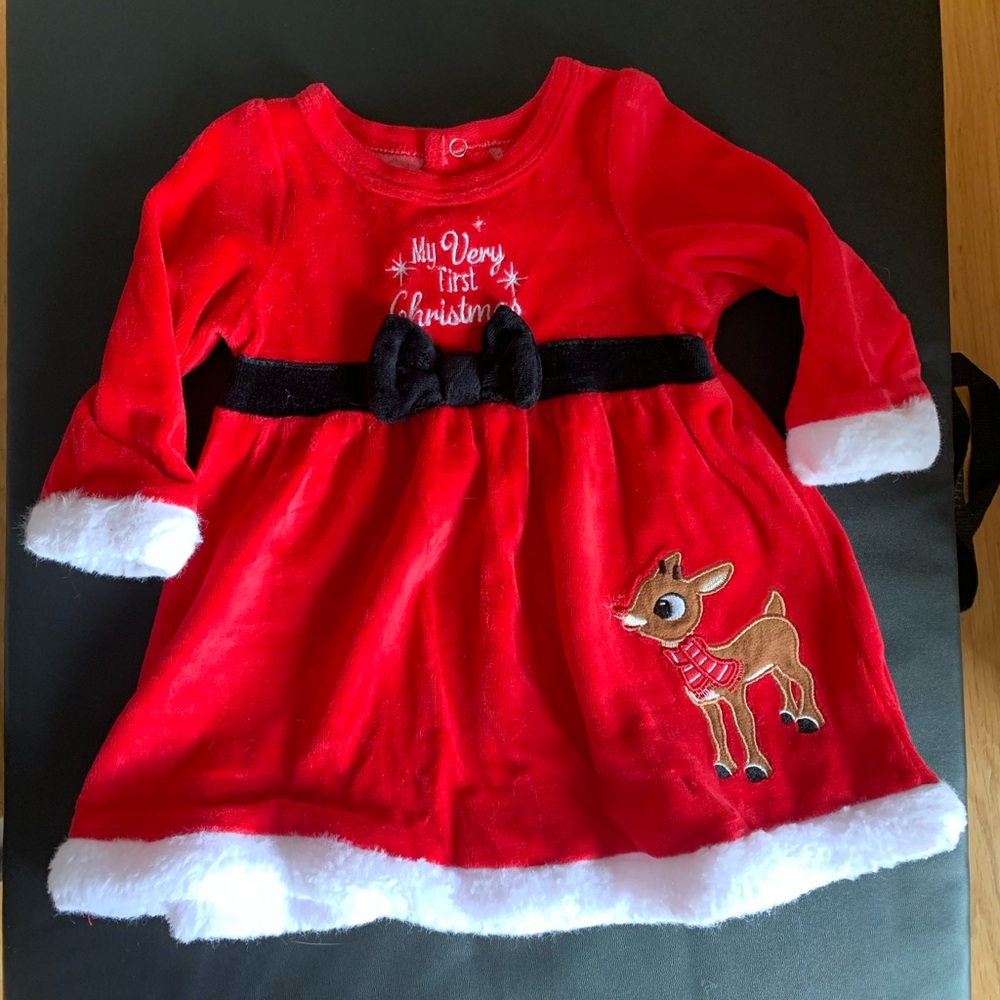 Rudolph the Red Nosed Reindeer My Very First Christmas dress with cap